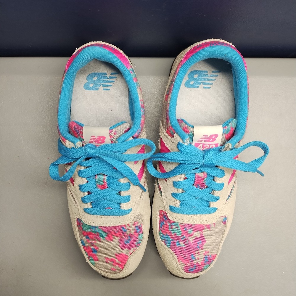 New‎ Balance 420 Sneakers Womens Size 6 Multi Printed Round Toe Low Top Lace Up - Picture 7 of 9